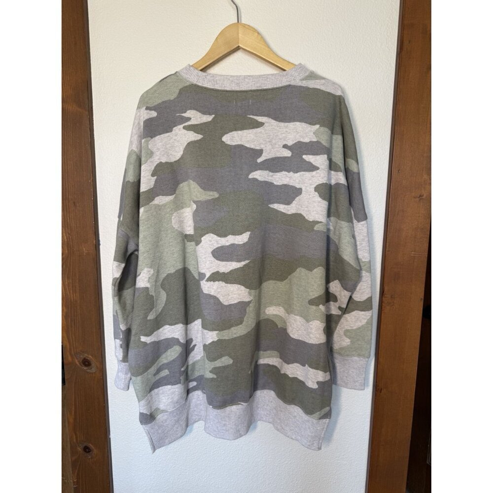 Aerie Women's Oversized Camo Crewneck Sweatshirt Jumper Size Small - Picture 6 of 6